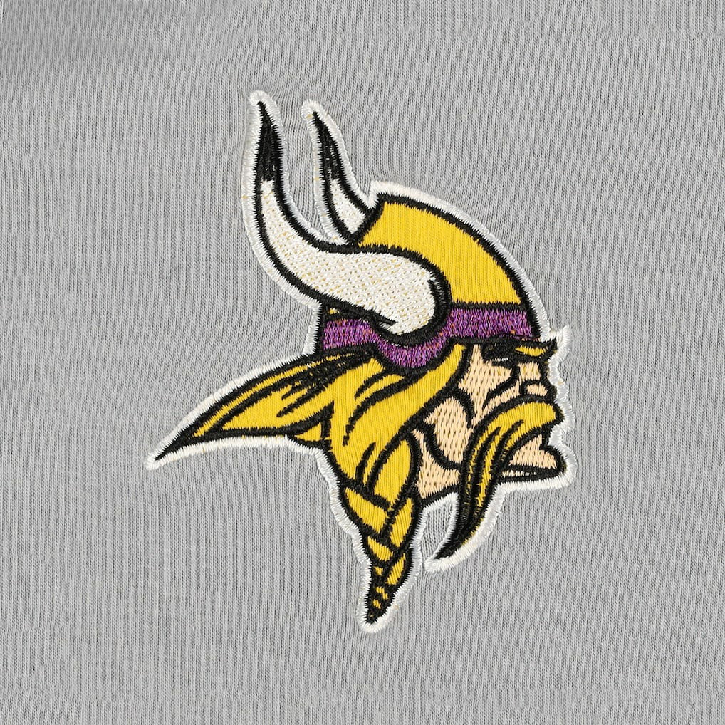 Minnesota Vikings The Wild Collective Women's Faux Fur Lined Tri-Blend Full-Zip Hoodie - Gray - NFL