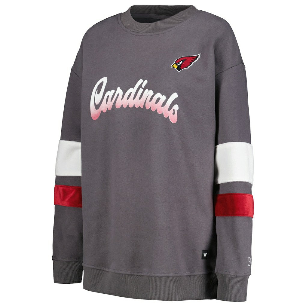 Arizona Cardinals The Wild Collective Women's Fleece Pullover Sweatshirt - Charcoal - NFL