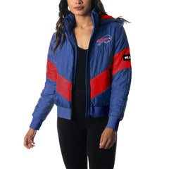 Buffalo Bills The Wild Collective Women's Puffer Full-Zip Hoodie - Royal - NFL