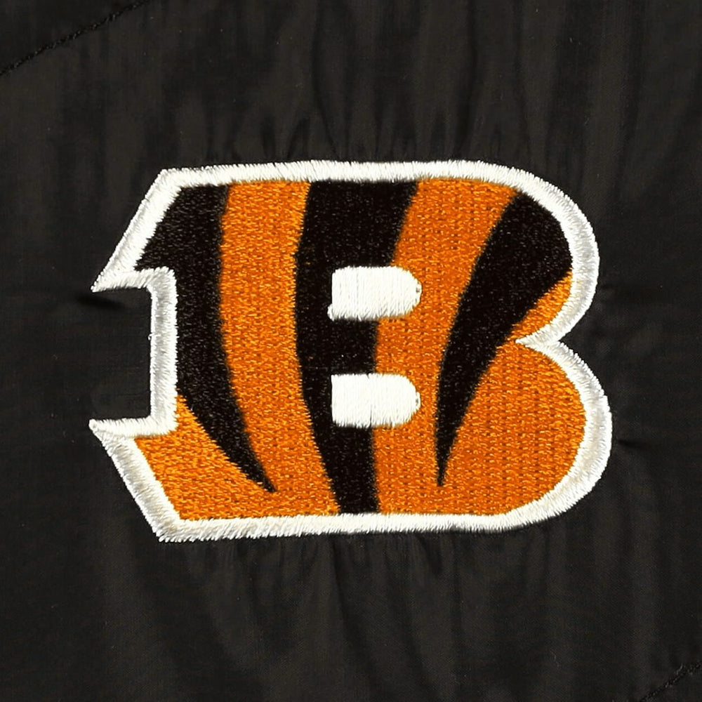 Cincinnati Bengals The Wild Collective Women's Puffer Full-Zip Hoodie - Black - NFL