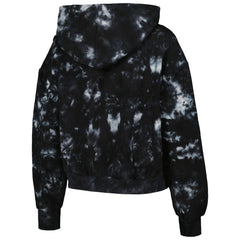 Minnesota Vikings The Wild Collective Women's Tie-Dye Cropped Pullover Hoodie - Black - NFL