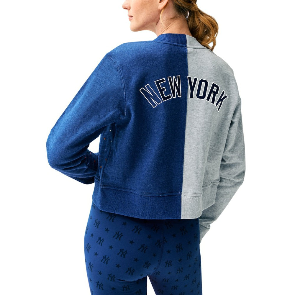 New York Yankees Terez Women's Cropped Button-Up Cardigan Near Me