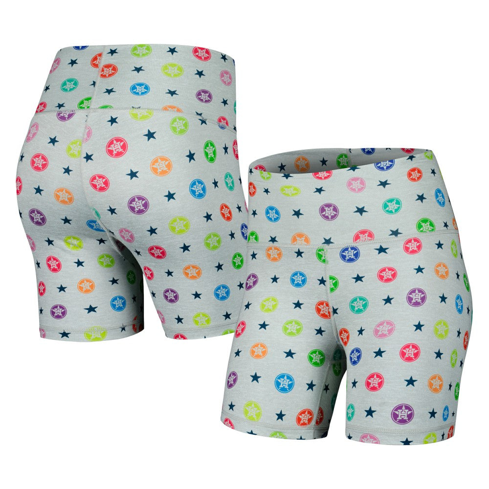 Houston Astros Terez Women's TLC Rainbow Shorts Online
