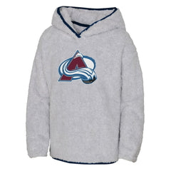 Colorado Avalanche Girls Youth Ultimate Teddy Fleece Pullover Hoodie - Heather Gray | NHL sale