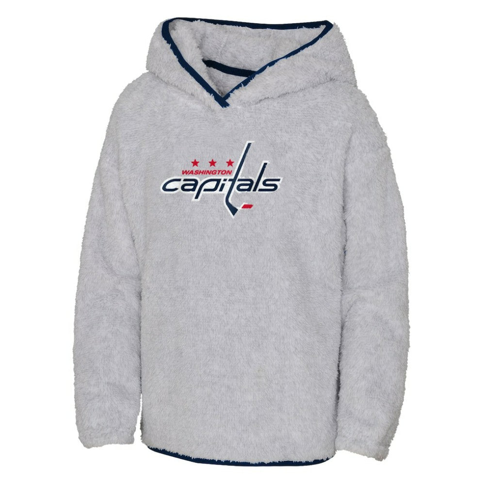 Washington Capitals Girls Youth Ultimate Teddy Fleece Pullover Hoodie - Heather Gray | NHL on sale