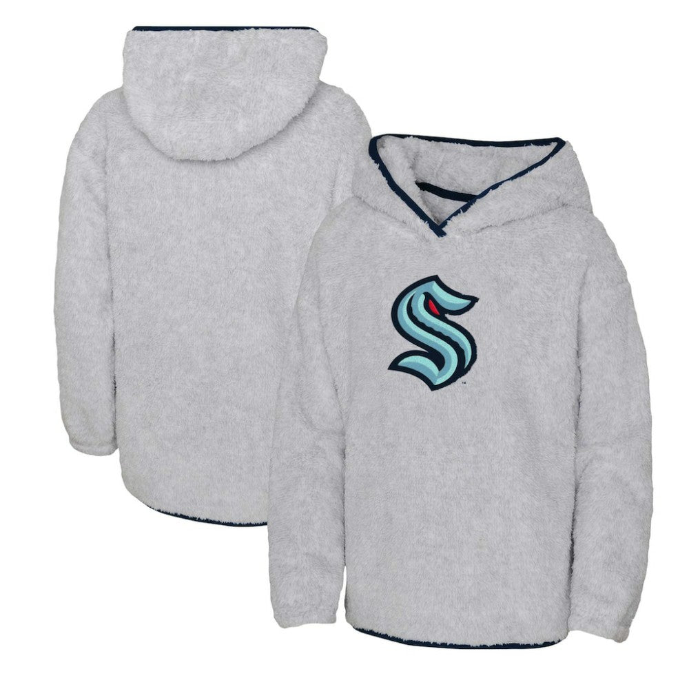 Seattle Kraken Girls Youth Ultimate Teddy Fleece Pullover Hoodie - Heather Gray | NHL online