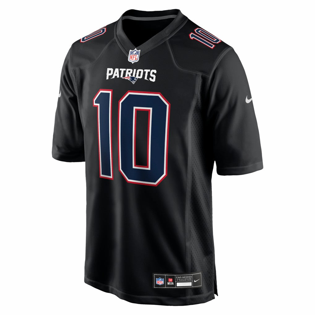 Drake Maye New England Patriots Fashion Game Jersey - Carbon Black - Nike