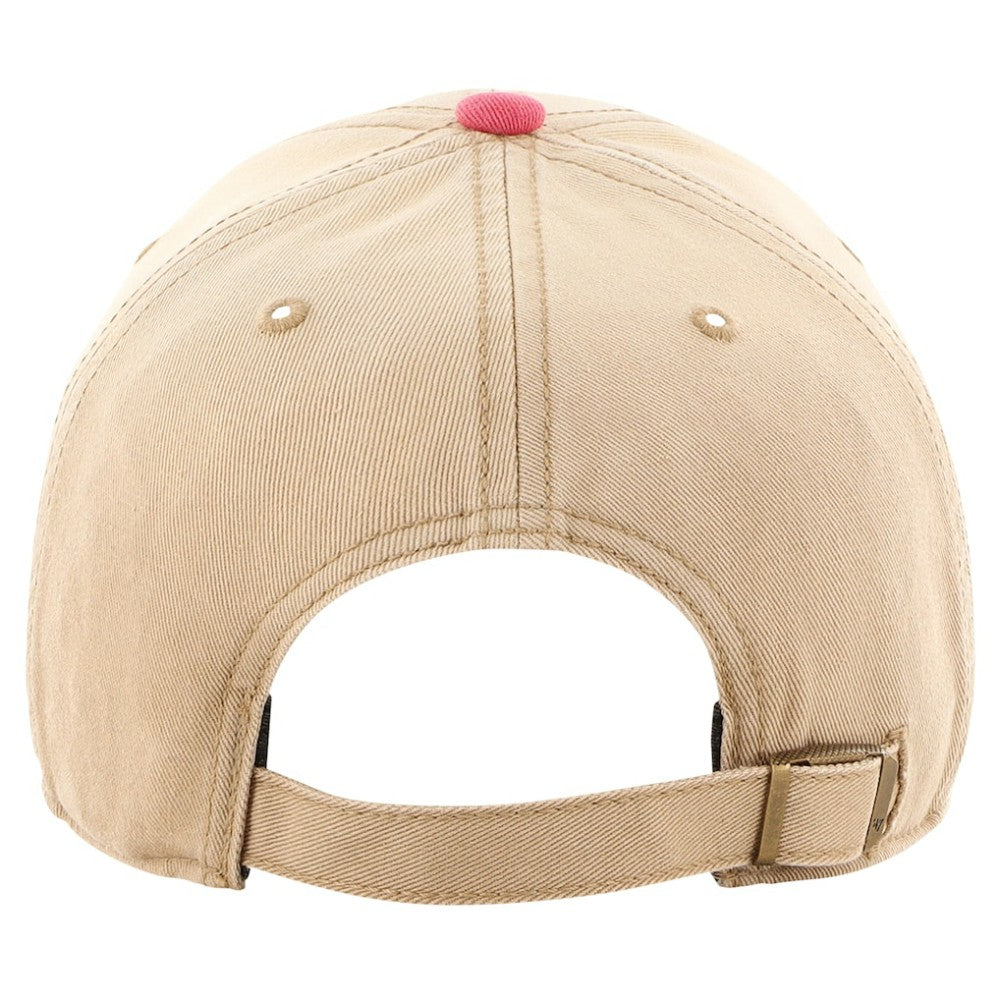 New Jersey Devils '47 Dusted Sedgwick MVP Adjustable Hat - Khaki/Red | 47 brand Lifestyle