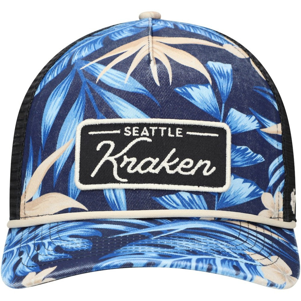 Seattle Kraken '47 Tropicalia Allover Print Trucker Adjustable Hat - Navy | 47 brand discount