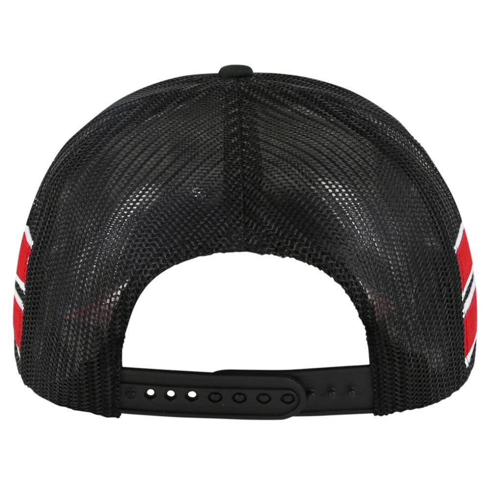 Chicago Blackhawks '47 Sideband Stripes Trucker Snapback Hat - Black | 47 brand sale
