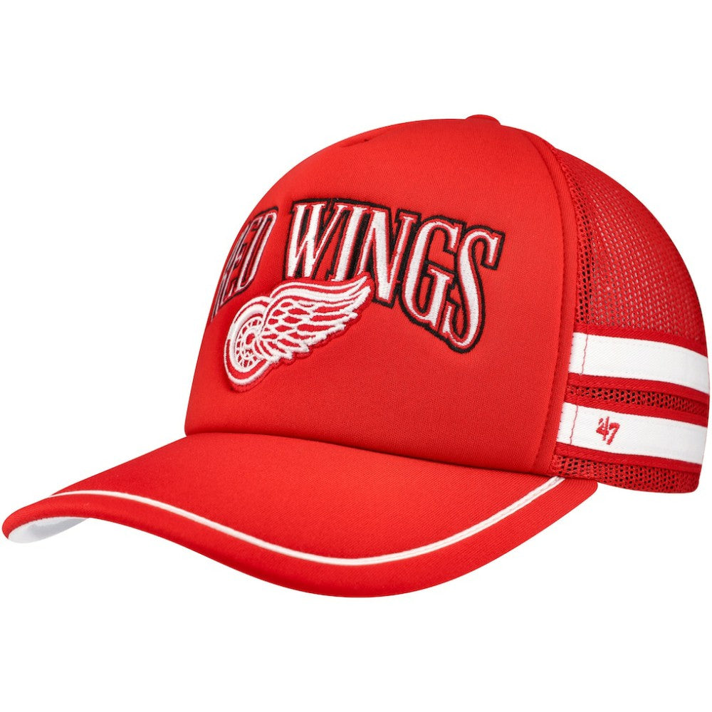 Detroit Red Wings '47 Sideband Stripes Trucker Snapback Hat - Red | 47 brand near me