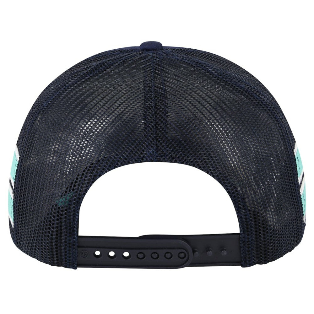 Seattle Kraken '47 Sideband Stripes Trucker Snapback Hat - Deep Sea Blue | 47 brand near me