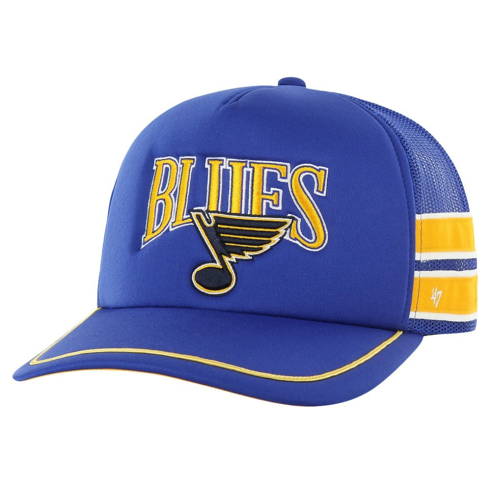 St. Louis Blues '47 Sideband Stripes Trucker Snapback Hat - Blue | 47 brand Clearance