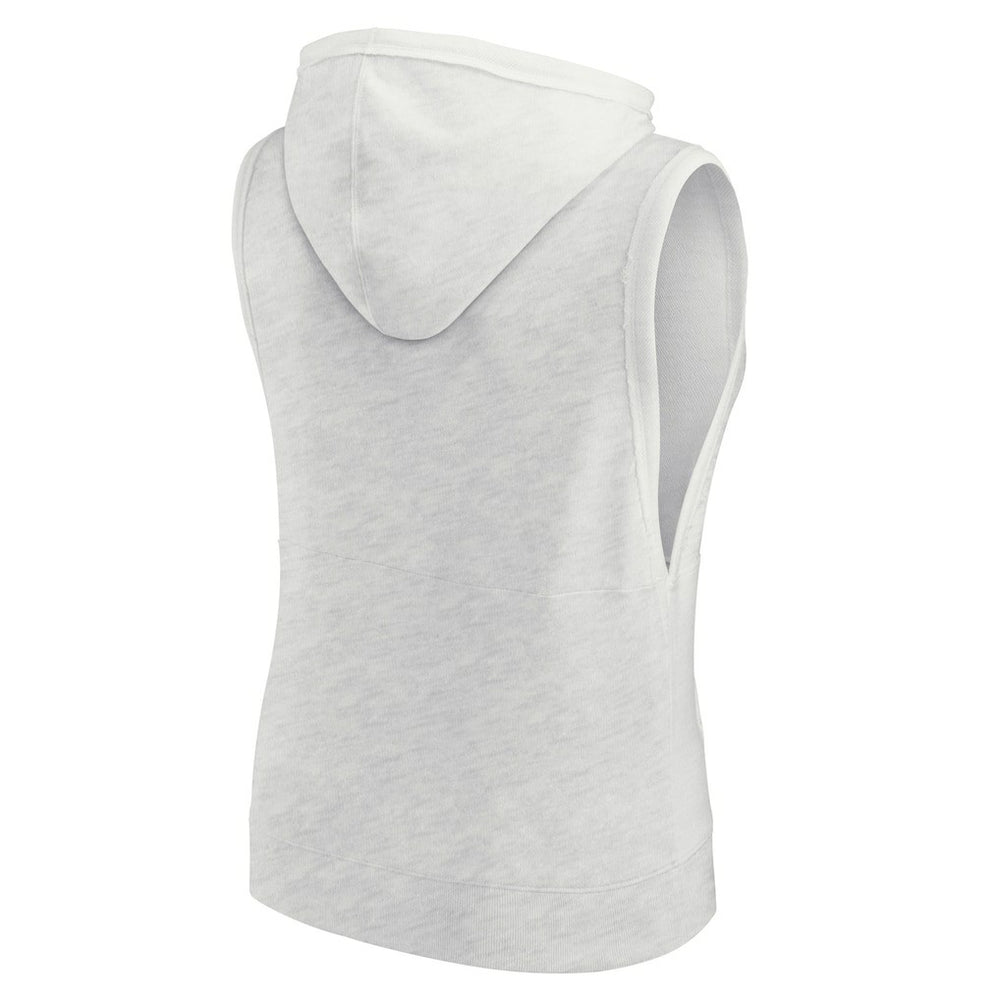Dallas Cowboys Women's Lounge Script Sleeveless V-Neck Pullover Hoodie - Oatmeal - Fanatics