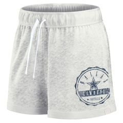 Dallas Cowboys Women's Vintage Badge Shorts - Oatmeal - Fanatics