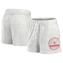 Kansas City Chiefs Women's Vintage Badge Shorts - Oatmeal - Fanatics