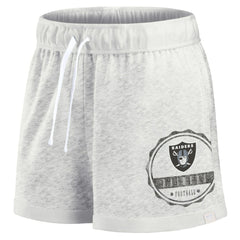 Las Vegas Raiders Women's Vintage Badge Shorts - Oatmeal - Fanatics