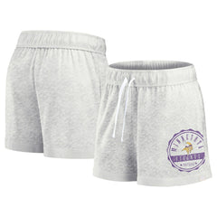 Minnesota Vikings Women's Vintage Badge Shorts - Oatmeal - Fanatics