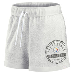 Pittsburgh Steelers Women's Vintage Badge Shorts - Oatmeal - Fanatics