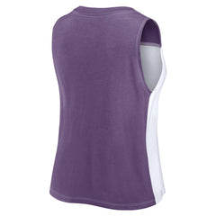 Baltimore Ravens FanaticsWomen's Script Color Block Tank Top - Purple/White - Fanatics
