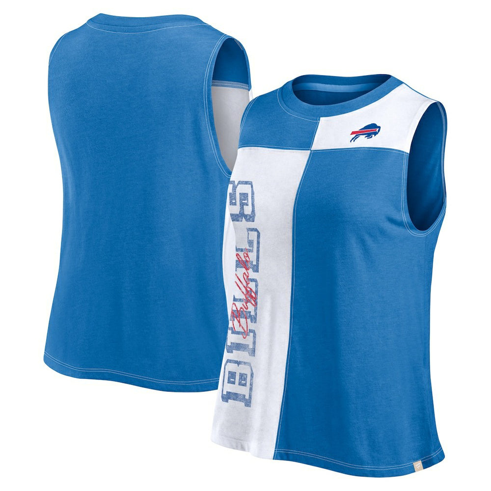 Buffalo Bills FanaticsWomen's Script Color Block Tank Top - Royal/White - Fanatics