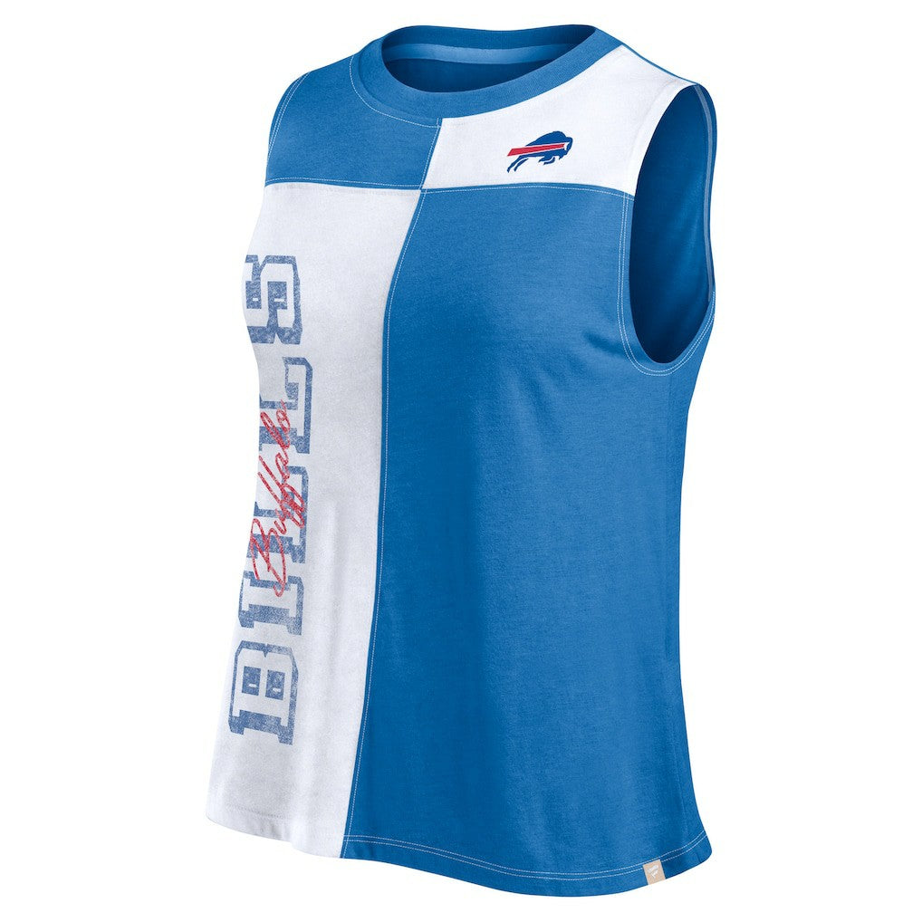 Buffalo Bills FanaticsWomen's Script Color Block Tank Top - Royal/White - Fanatics