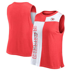 Kansas City Chiefs FanaticsWomen's Script Color Block Tank Top - Red/White - Fanatics