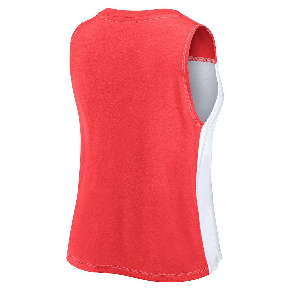 Kansas City Chiefs FanaticsWomen's Script Color Block Tank Top - Red/White - Fanatics