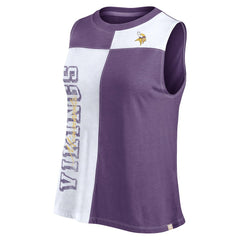 Minnesota Vikings FanaticsWomen's Script Color Block Tank Top - Purple/White - Fanatics