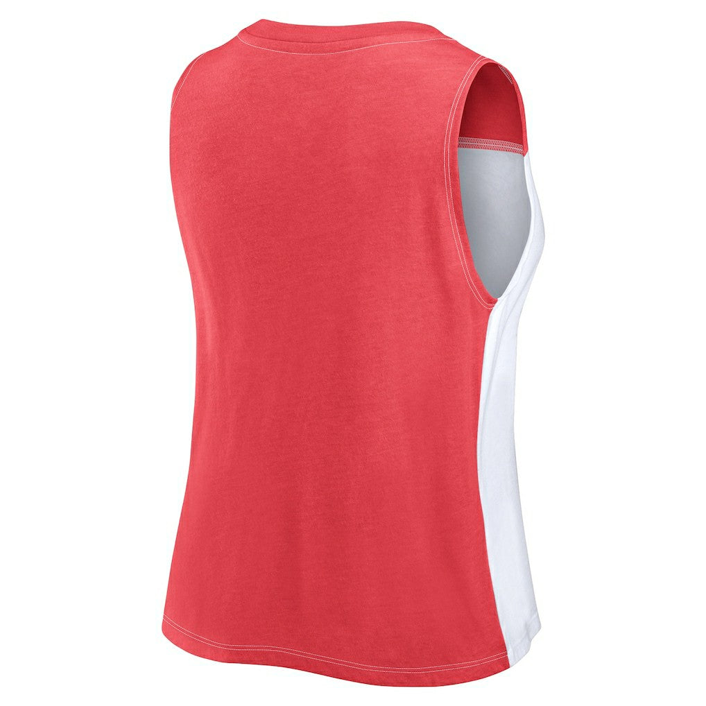 San Francisco 49ers Women's Script Color Block Tank Top - Scarlet/White - Fanatics