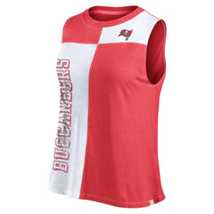 Tampa Bay Buccaneers FanaticsWomen's Script Color Block Tank Top - Red/White - Fanatics