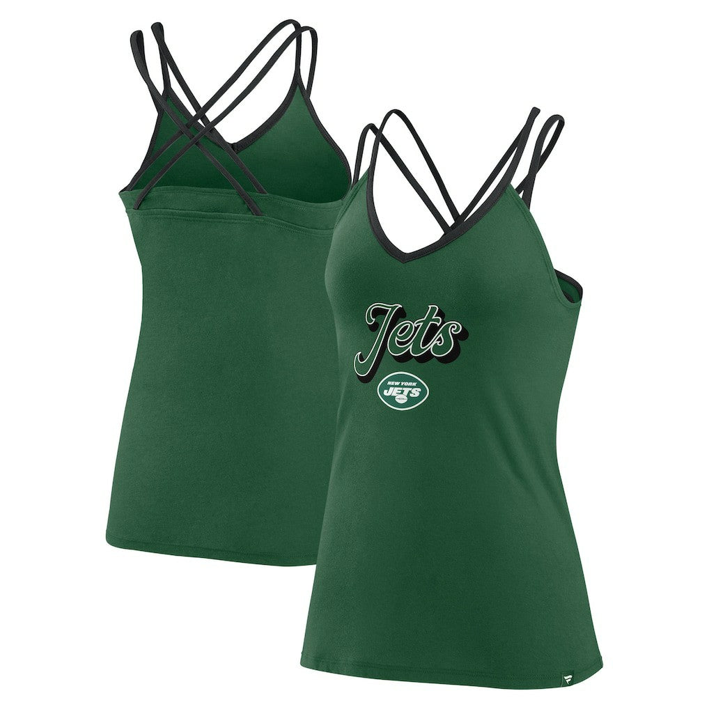 New York Jets Women's Go For It Strappy Crossback Tank Top - Green - Fanatics