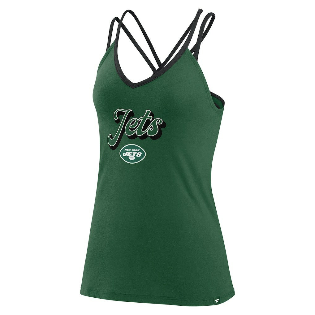 New York Jets Women's Go For It Strappy Crossback Tank Top - Green - Fanatics