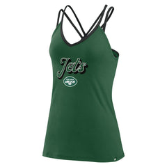 New York Jets Women's Go For It Strappy Crossback Tank Top - Green - Fanatics