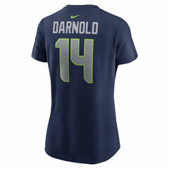 Sam Darnold Seattle Seahawks Women's Super Bowl LX Patch Name & Number T-Shirt - College Navy - Nike