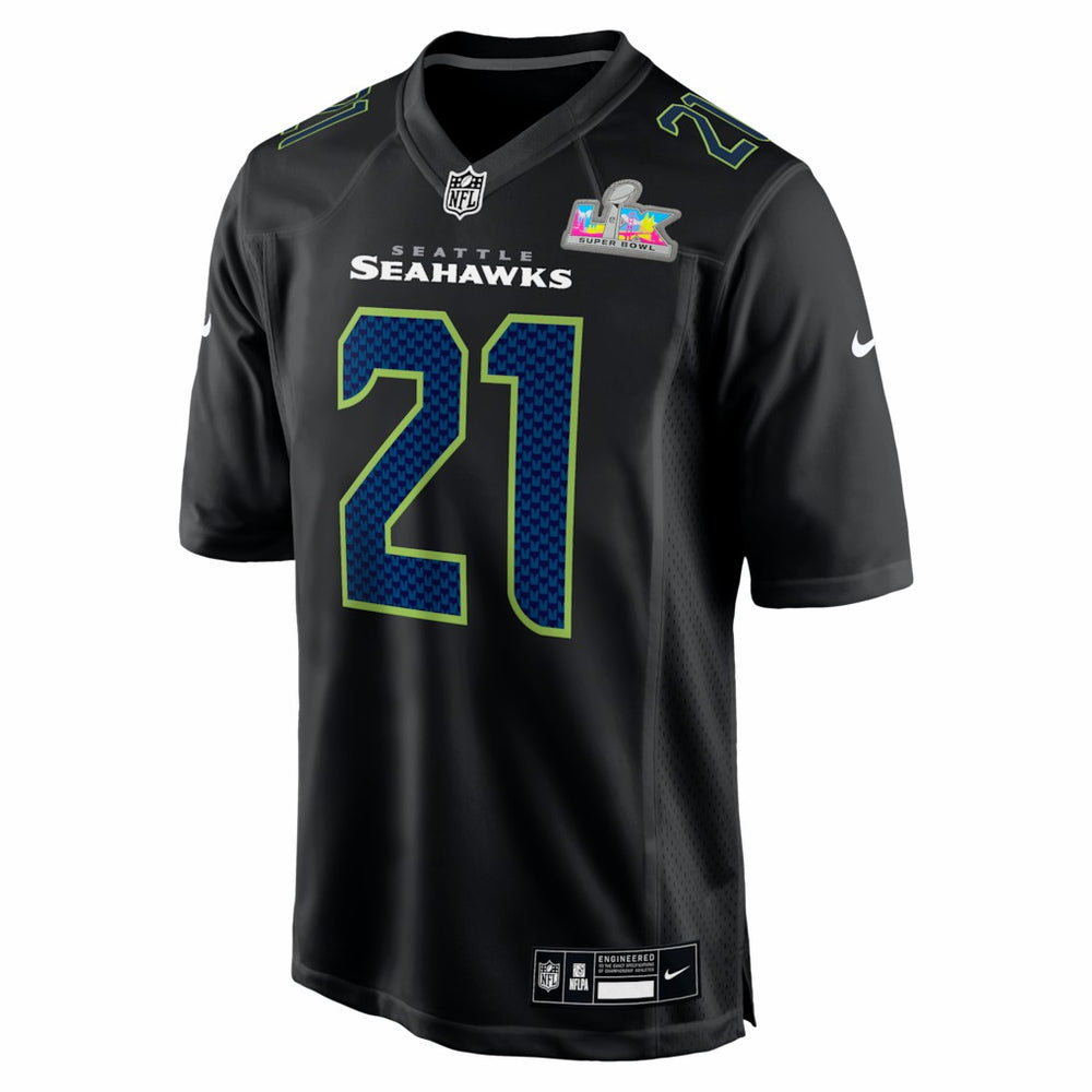 Devon Witherspoon Seattle Seahawks Super Bowl LX Patch Carbon Fashion Game Jersey - Black - Nike