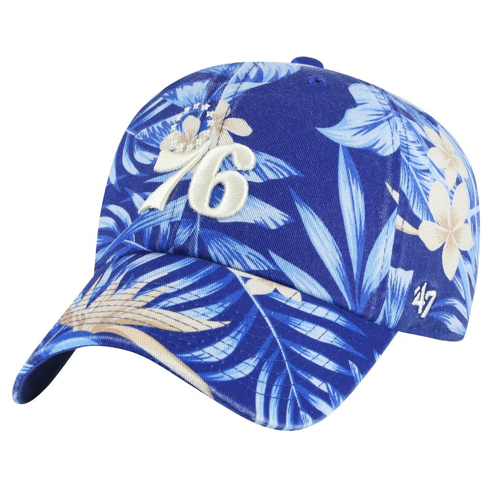47 brand Philadelphia 76ers '47 Tropicalia Floral Clean Up Adjustable Hat Royal