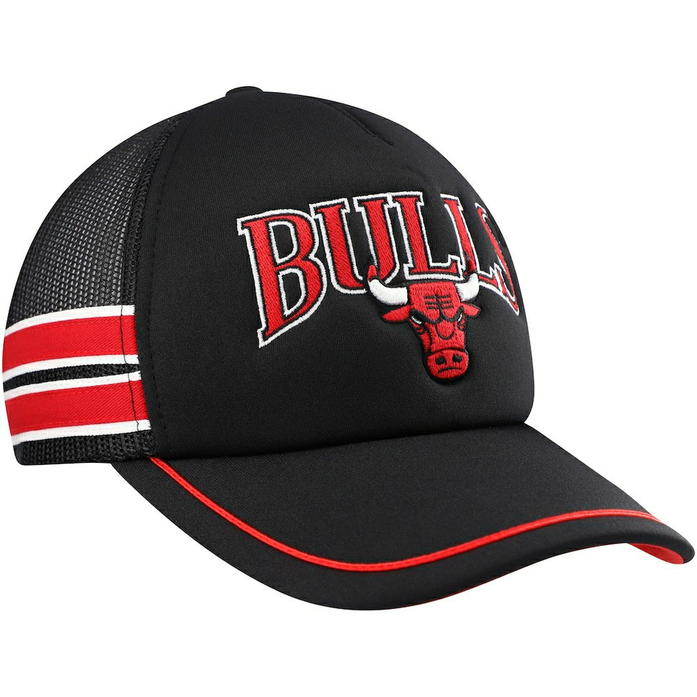47 brand Chicago Bulls '47 Sidebrand Stripes Trucker Adjustable Hat Black