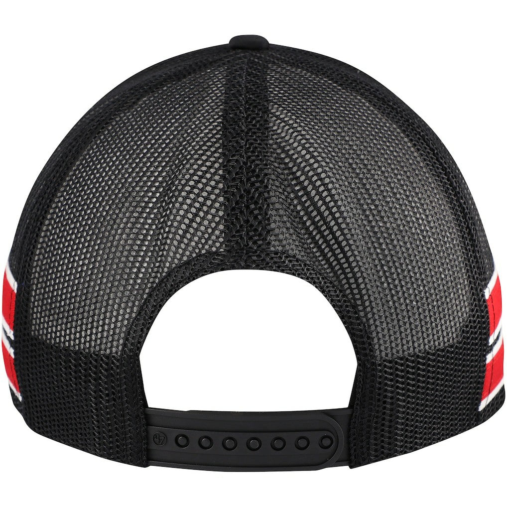 47 brand Chicago Bulls '47 Sidebrand Stripes Trucker Adjustable Hat Black