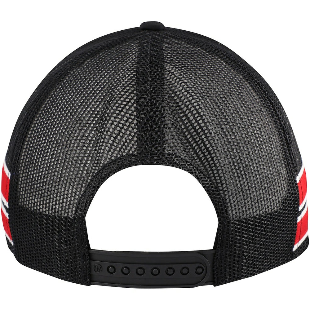 47 brand Chicago Bulls '47 Sidebrand Stripes Trucker Adjustable Hat Black