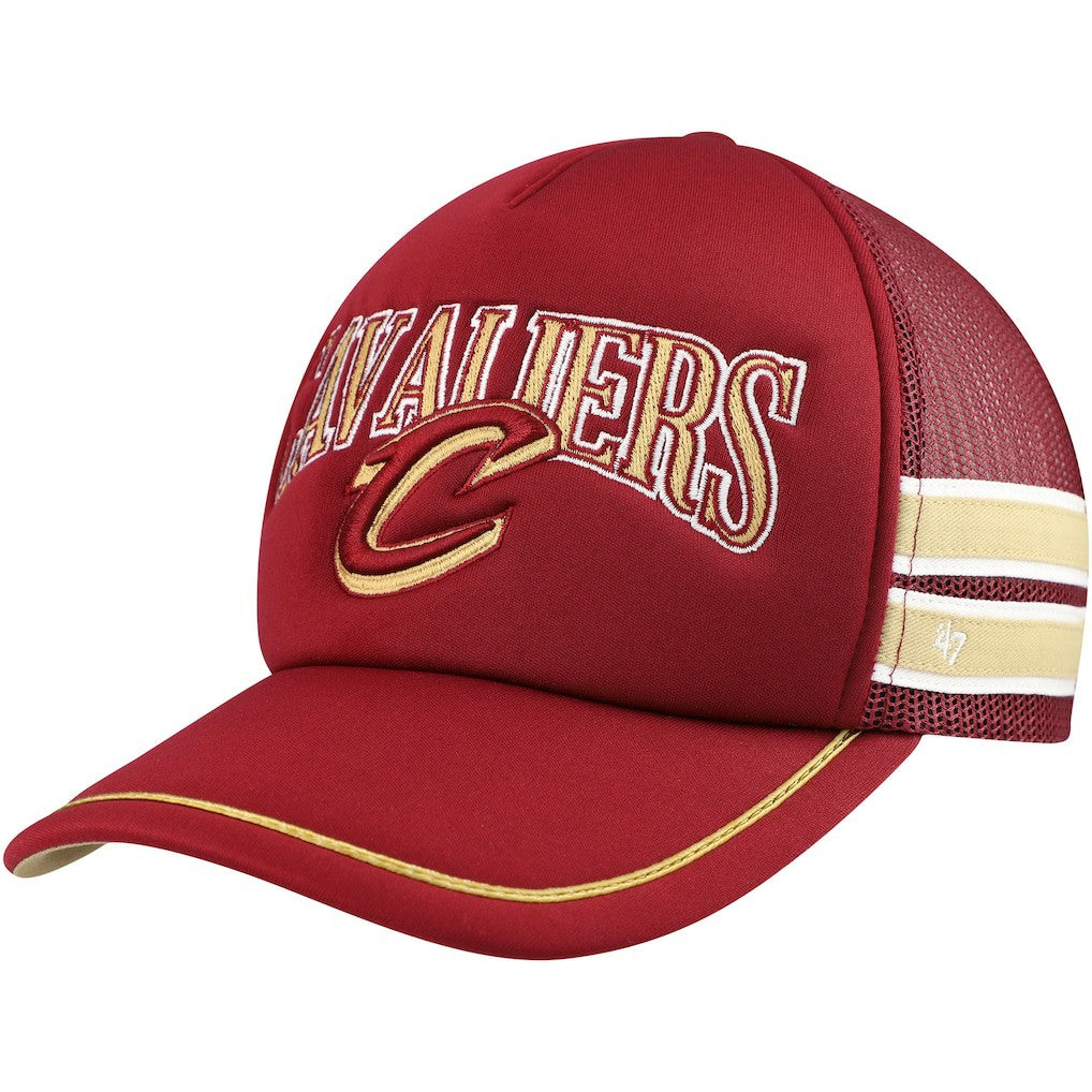 47 brand Cleveland Cavaliers '47 Sidebrand Stripes Trucker Adjustable Hat Wine