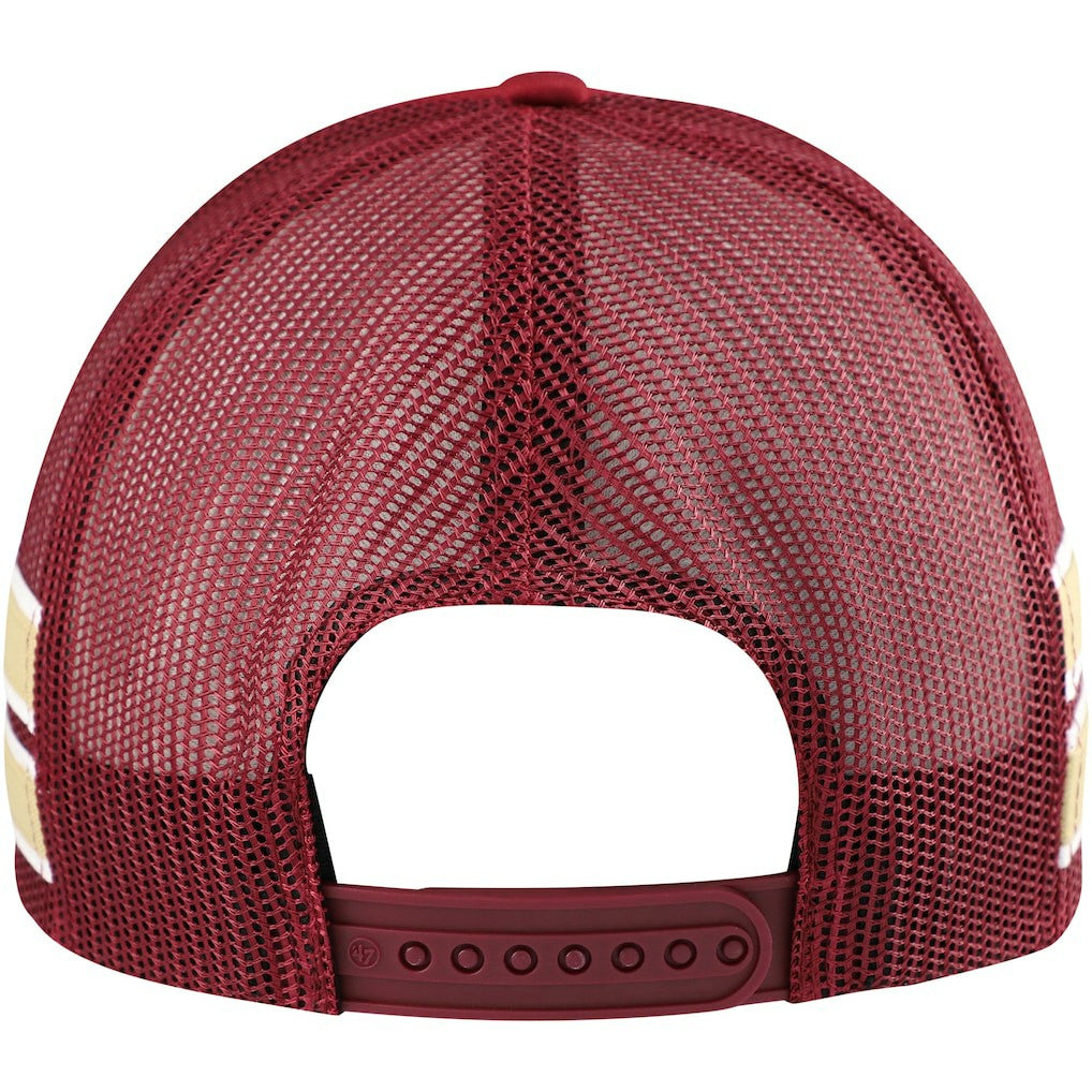 47 brand Cleveland Cavaliers '47 Sidebrand Stripes Trucker Adjustable Hat Wine