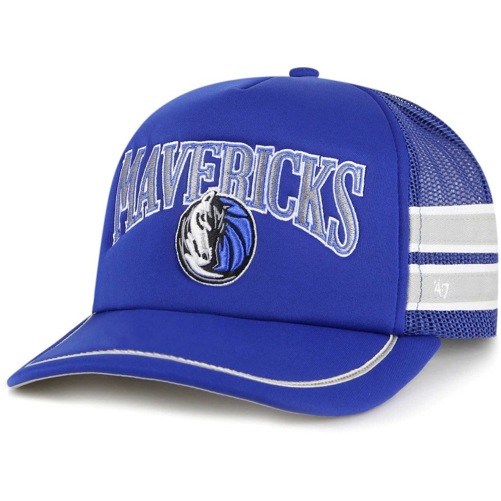 47 brand Dallas Mavericks '47 Sidebrand Stripes Trucker Adjustable Hat Blue