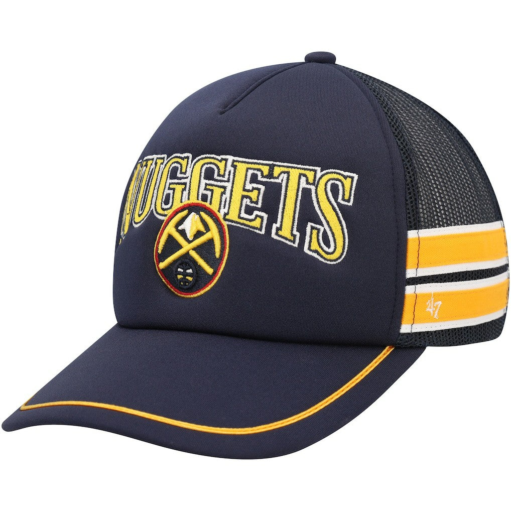 47 brand Denver Nuggets '47 Sidebrand Stripes Trucker Adjustable Hat Navy
