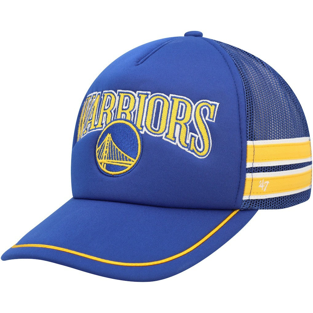 47 brand Golden State Warriors '47 Sidebrand Stripes Trucker Adjustable Hat Royal