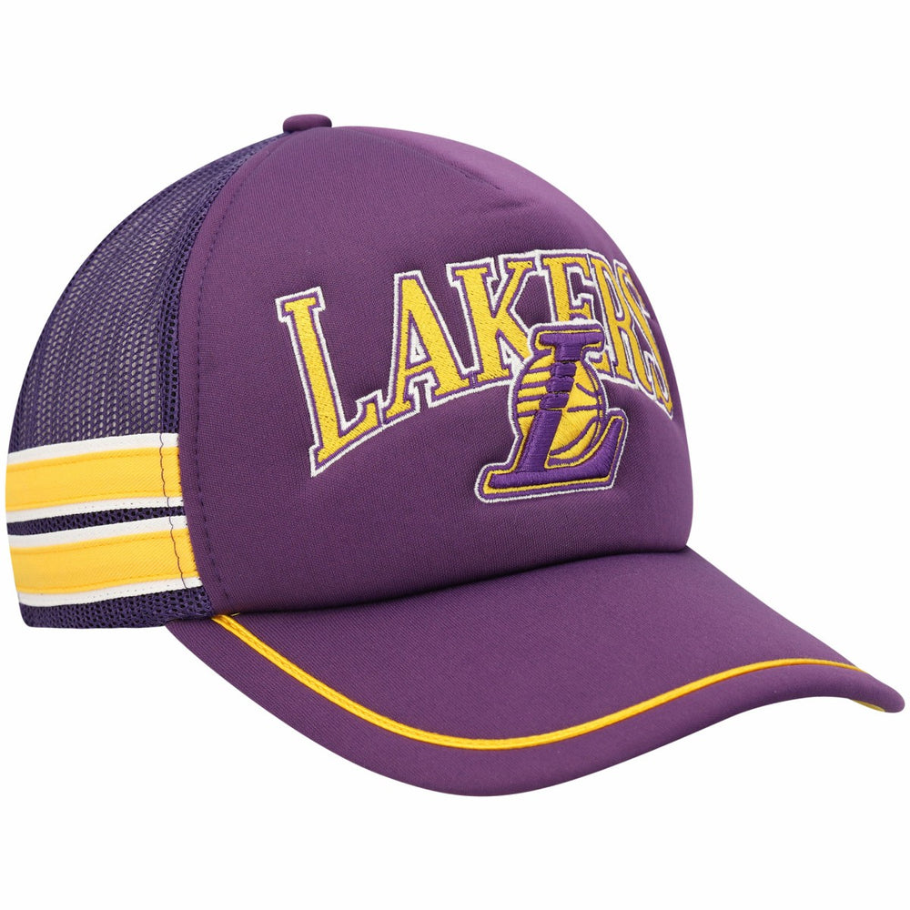 47 brand Los Angeles Lakers '47 Sidebrand Stripes Trucker Adjustable Hat Purple