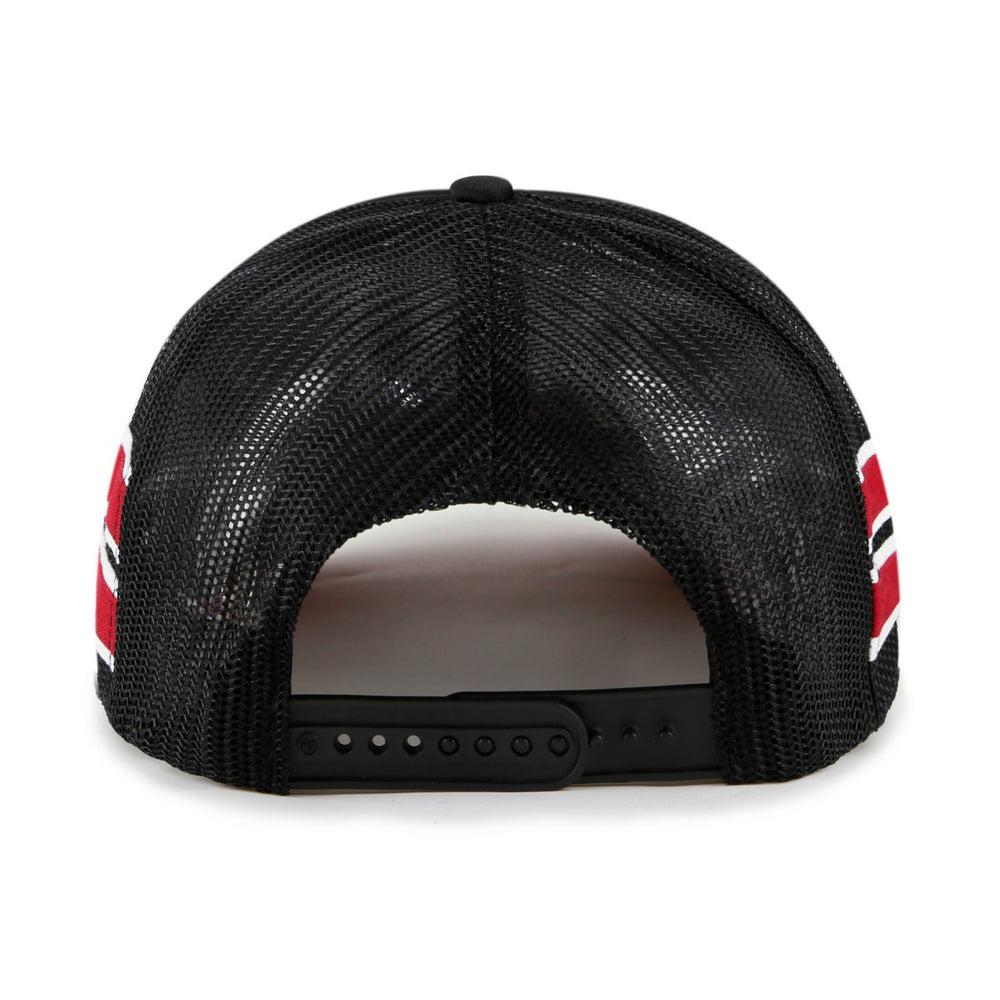 47 brand Miami Heat '47 Sidebrand Stripes Trucker Adjustable Hat Black