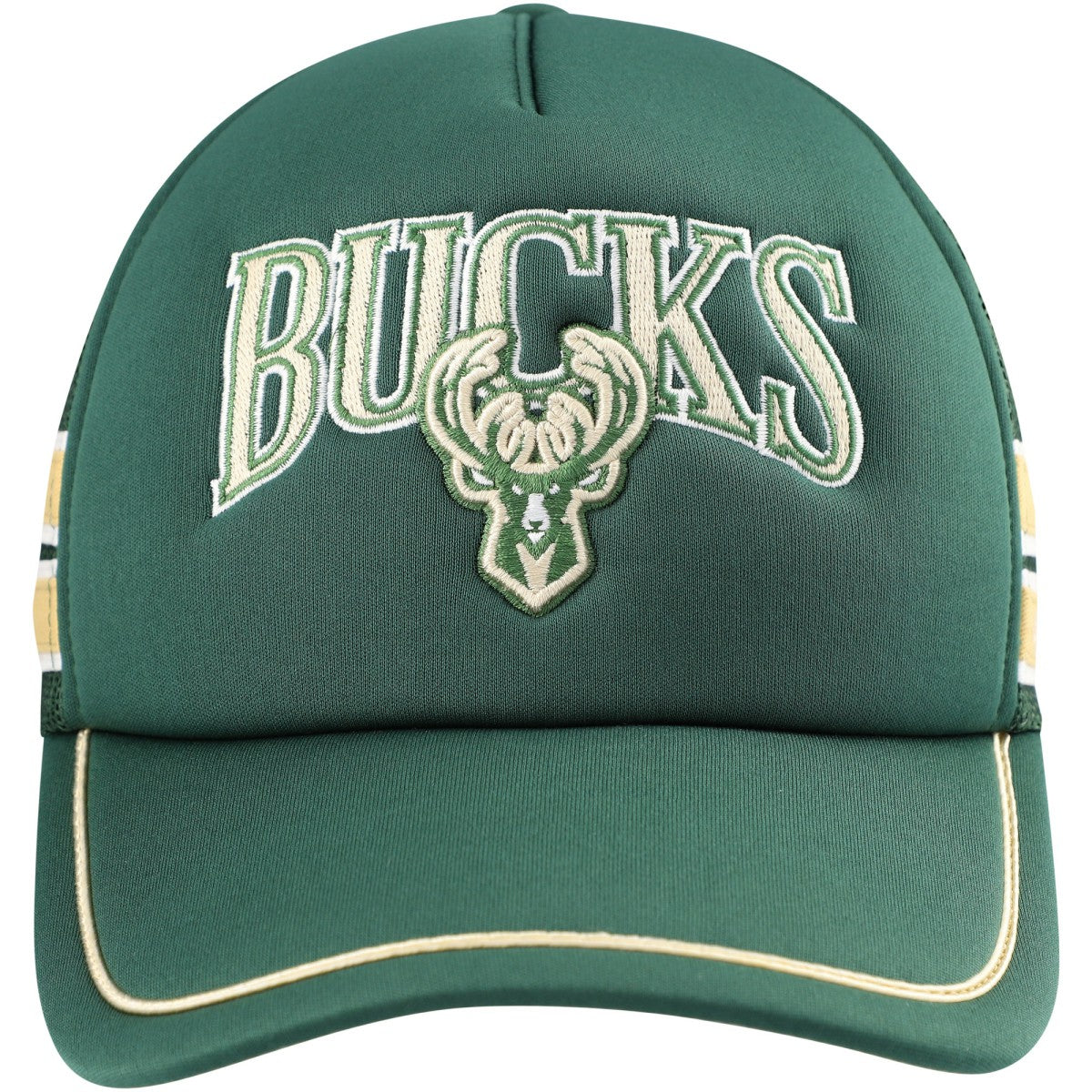 47 brand Milwaukee Bucks '47 Sidebrand Stripes Trucker Adjustable Hat Hunter Green