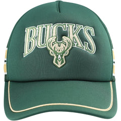 47 brand Milwaukee Bucks '47 Sidebrand Stripes Trucker Adjustable Hat Hunter Green