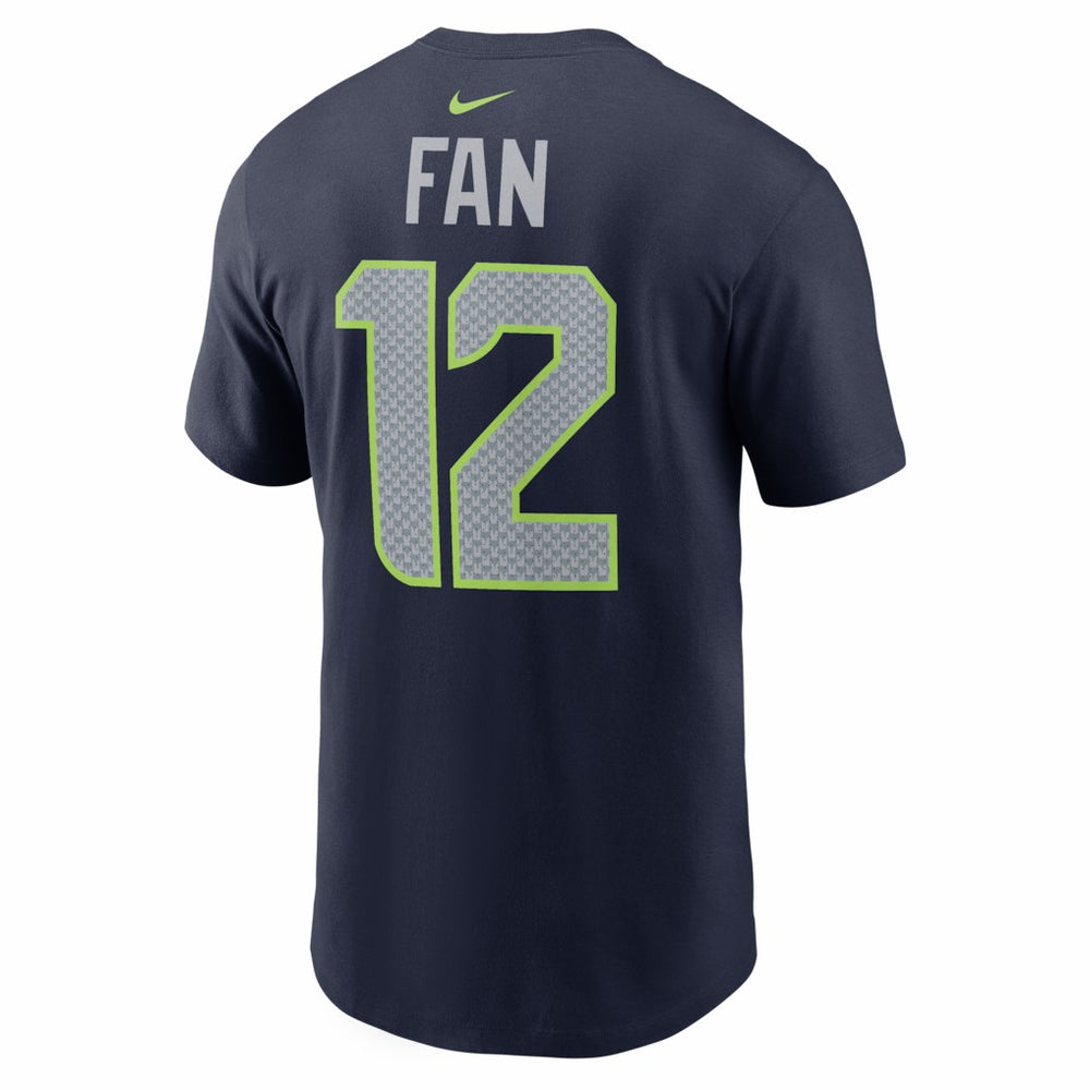 12s Seattle Seahawks Super Bowl LX Patch Name & Number T-Shirt - College Navy - Nike
